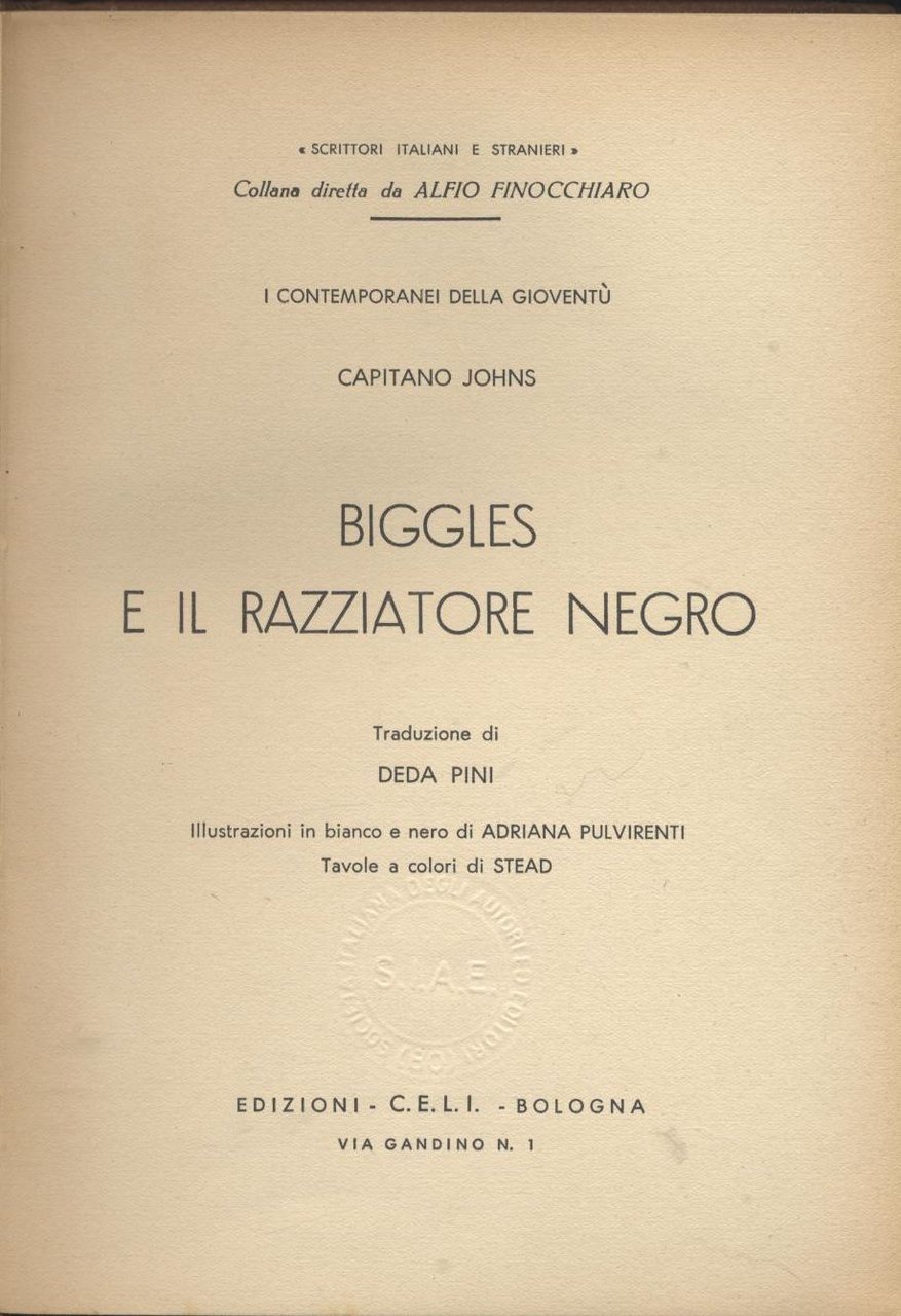 BIGGLES E IL RAZZIATORE NEGRO di Capitano Johns 1958 romanzo …