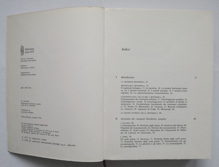 BIOCHIMICA aspetti medici e biologici di Jacques Kruh 1976 Mondadori …