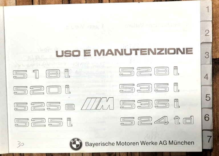 BMW USO E MANUTENZIONE LIBRETTO DI SERVIZIO 1985 Libro automobile | Immagine Gallery 3