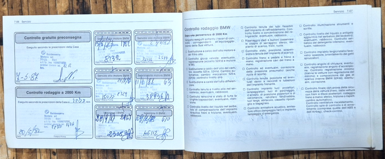 BMW USO E MANUTENZIONE LIBRETTO DI SERVIZIO 1985 Libro automobile | Immagine Gallery 5