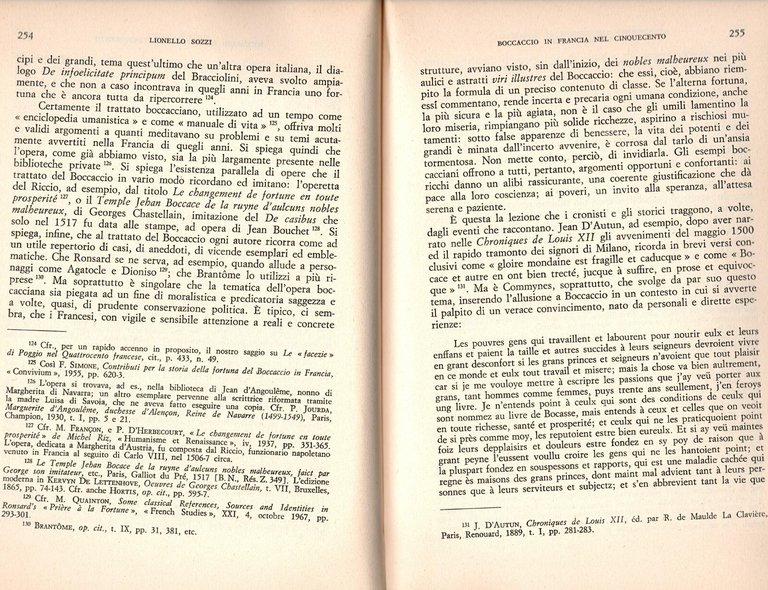 BOCCACCIO IN FRANCIA NEL CINQUECENTO di Lionello Sozzi 1971 Olschki …