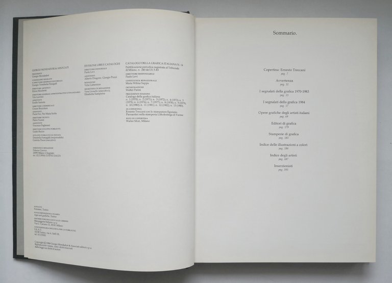 BOLAFFI CATALOGO DELLA GRAFICA ITALIANA Numero 14 1984 Giorgio Mondadori …