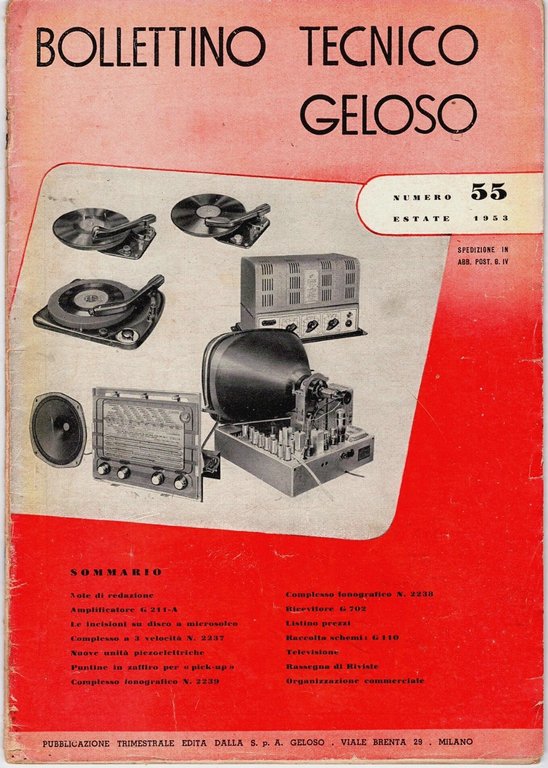 BOLLETTINO TECNICO GELOSO 4 Numeri 44 54 55 59 - … | Immagine Gallery 3