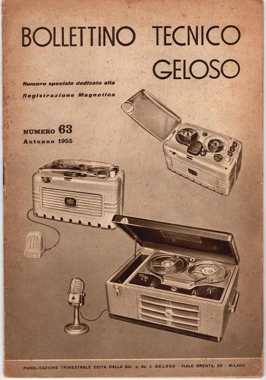 BOLLETTINO TECNICO GELOSO 4 Numeri 61-62 63 64 65 1955 … | Immagine Gallery 4