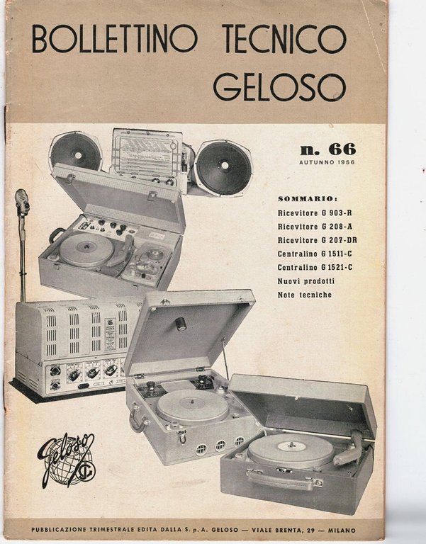 BOLLETTINO TECNICO GELOSO 66 67 68 69-70 1956 1958 4 … | Immagine Gallery 3