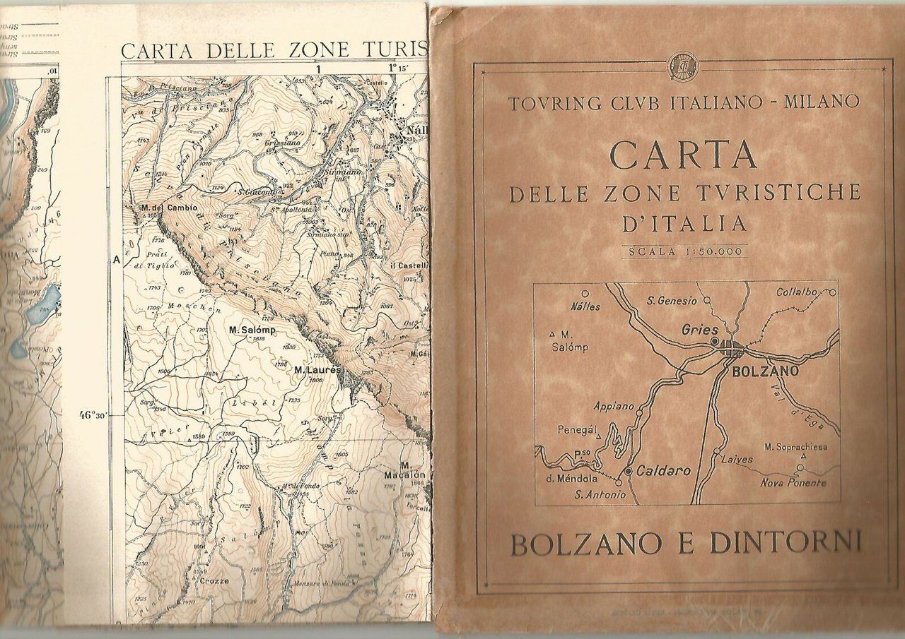 BOLZANO E DINTORNI CARTA DELLE ZONE TURISTICHE D'ITALIA touring club …