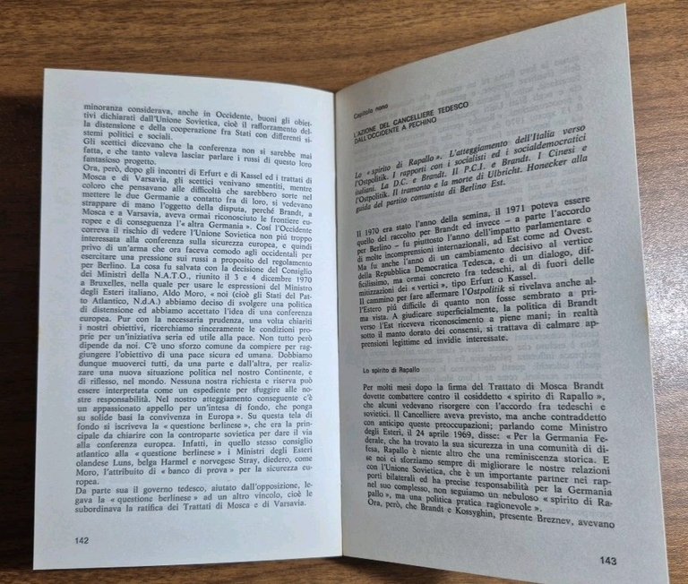 BRANDT E L’OSTPOLITIC di Gustavo Selva 1974 Cappelli Libro testimoni …