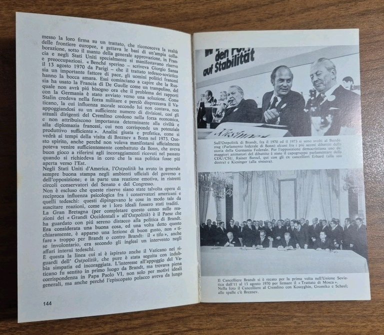 BRANDT E L’OSTPOLITIC di Gustavo Selva 1974 Cappelli Libro testimoni …