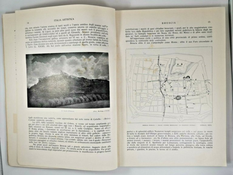 BRESCIA di Antonio Ugoletti 1930 libro vintage storia locale illustrato …