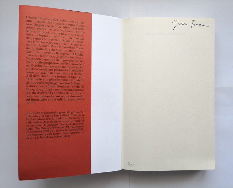 BREVE STORIA DEL VERBO ESSERE di Andrea Moro 2010 Adelphi …