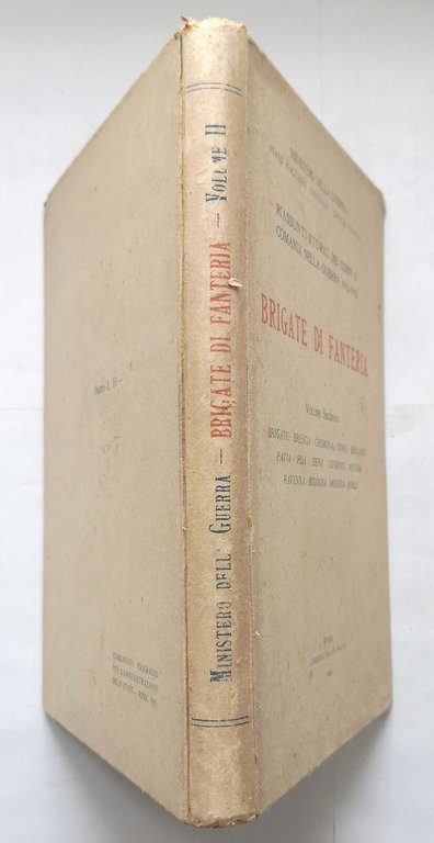 BRIGATE DI FANTERIA volume II Brescia Como Pavia Pisa Siena …