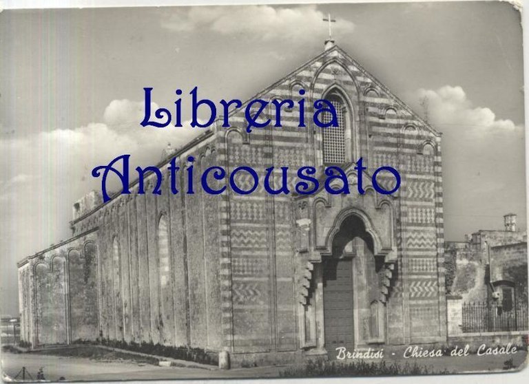 BRINDISI CHIESA DEL CASALE Cartolina Viaggiata (?) cartolibraria 1960 vintage | Immagine Gallery 1