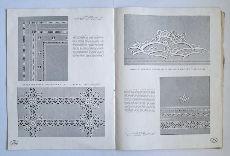 BRODERIE MODERNE pour linge de maison cartamodelli Cartier Bresson ricamo …