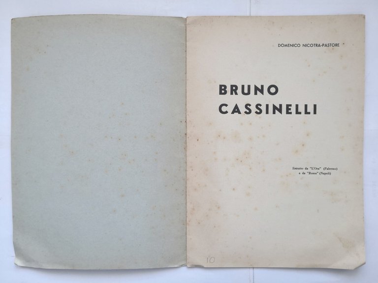 BRUNO CASSINELLI di Domenico Nicotra Pastore estratto da l'ora di …