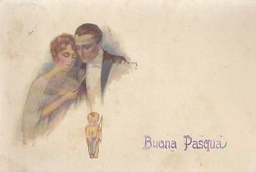Buona Pasqua Cartolina A Colori Viaggiata 1922 Originale D'epoca Postcard …