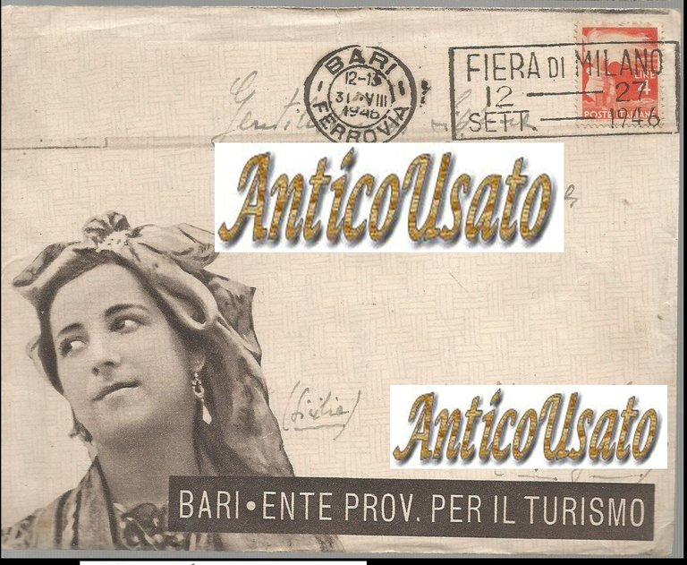 Busta e Lettera Intestata Bari Ente Provinciale Per il Turismo …