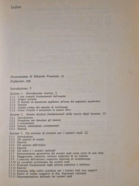 CALCOLO VOLUME I ANALISI 1 di Tom Apostol 1978 Boringhieri …