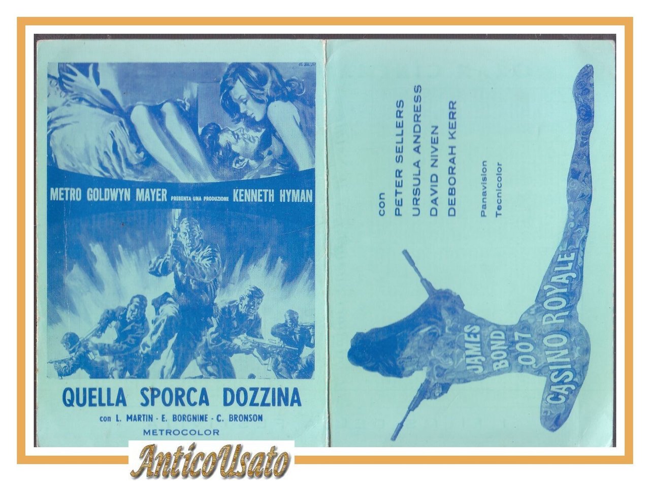 CALENDARIETTO CINEMA GALLERIA Bari 1968 James Bond quella sporca dozzina …