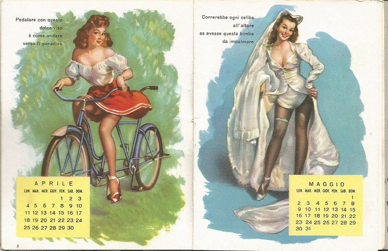 Calendarietto da Barbiere QUAL E' LA PIU' BELLA 1955 originale …