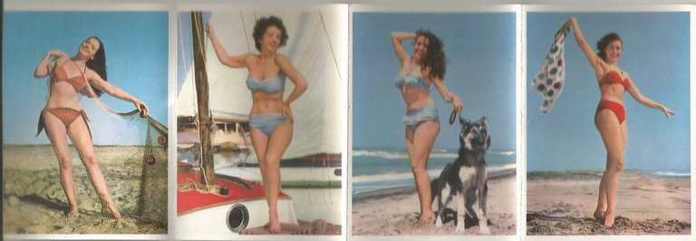 Calendarietto da Barbiere STORIA DEL COSTUME DA BAGNO 1958 originale … | Immagine Gallery 2