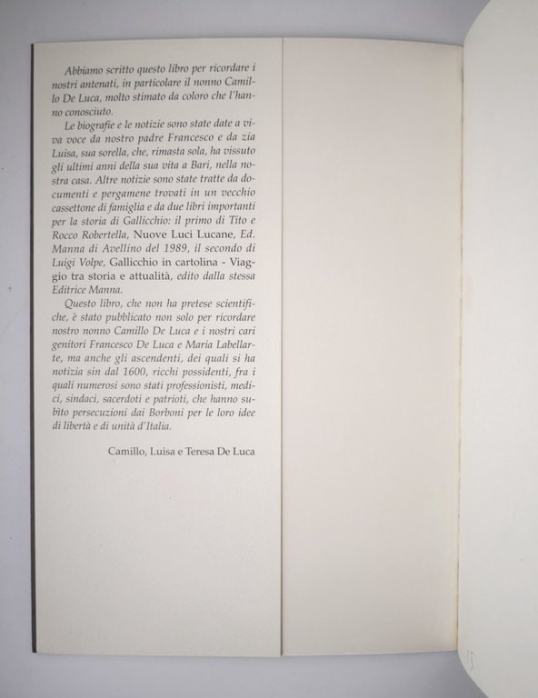 CAMILLO DE LUCA poeta patriota cronista 1853 1934 - 2008 …