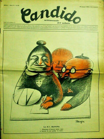 Candido Settimanale del sabato 20 giugno 1954 rivista d'epoca Originale Vintage
