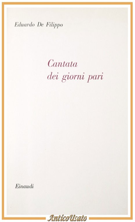 CANTATA DEI GIORNI DISPARI PARI di Eduardo De Filippo 1959 …