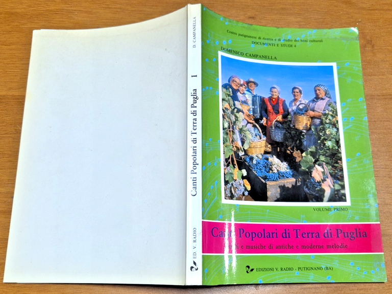 CANTI POPOLARI TERRA DI PUGLIA Domenico Campanella Volume I Libro …