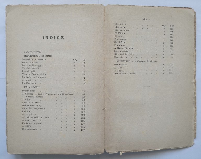 CANTO NOVO PRIMO VERE INTERMEZZO DI RIME di G D'Annunzio …