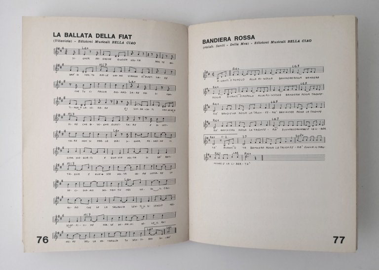 CANZONI COMUNISTE 1973 Edizioni del Gallo canzoniere della protesta Libro