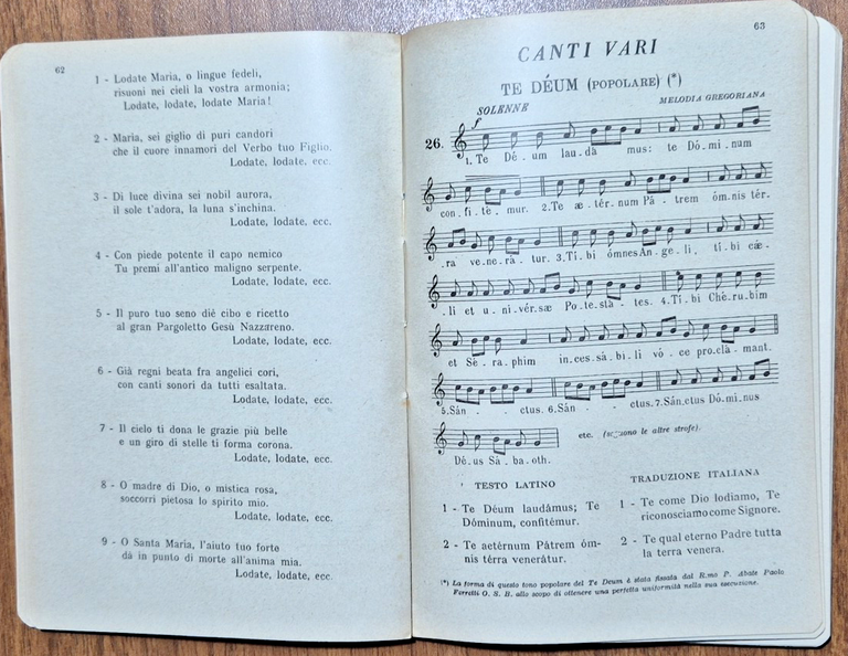 CANZONIERE NAZIONALE canti religiosi di patriottici Schinelli 1929 Libro scolast
