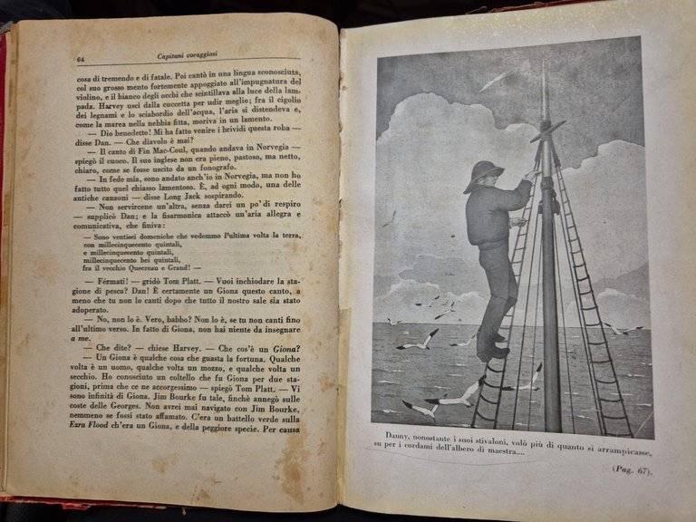 CAPITANI CORAGGIOSI di Rudyard Kipling 1939 Marzocco Libro Illustrato Nicouline