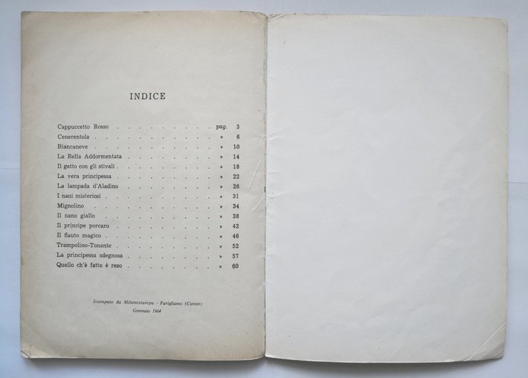 CAPPUCCETTO ROSSO ED ALTRE FIABE di Rodolfo Lanocita 1964 Ariston …