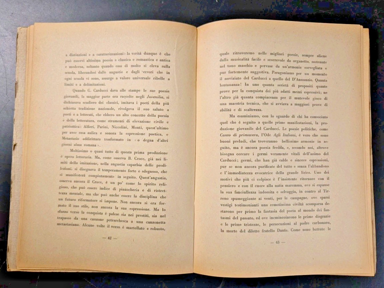 CARDUCCI TRA CLASSICISMO E ROMANTICISMO di Rosario Scotti 1950 Libro …