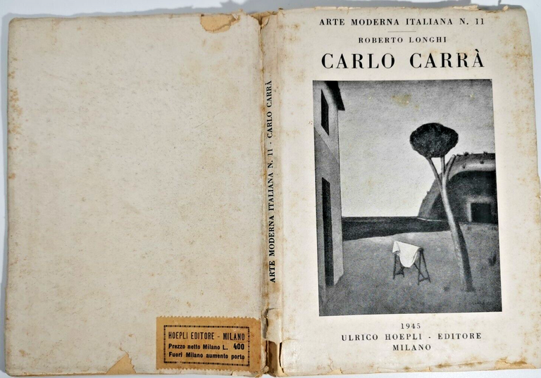 CARLO CARRÀ di Roberto Longhi 1945 Hoepli editore libro edizione …