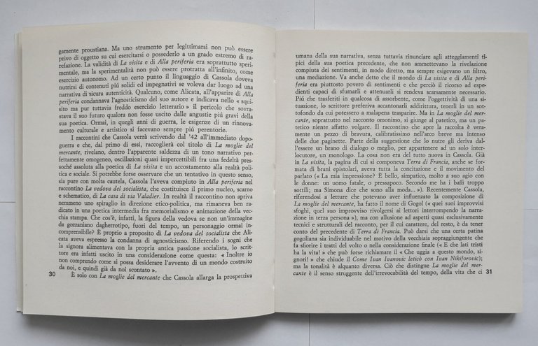 CARLO CASSOLA rivista Il Castoro di Macchioni Jodi 1972 La …