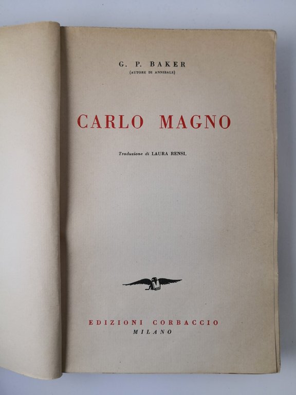CARLO MAGNO di G P Baker Collana storica Corbaccio Libro …