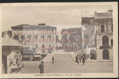 CARTOLINA LANCIANO PIAZZA PLEBISCITO VIA DE' FRENTANI animata postcard tarjeta