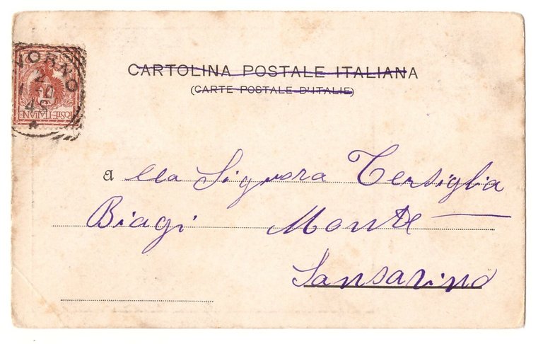 Cartolina Livorno Sacrestia Di Montenero viaggiata Vintage Postcard Carte Postal
