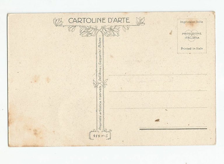 CARTOLINA MAUZAN VIAGGIATA 28/03/1917 ILLUSTRATA A COLORI - ORIGINALE
