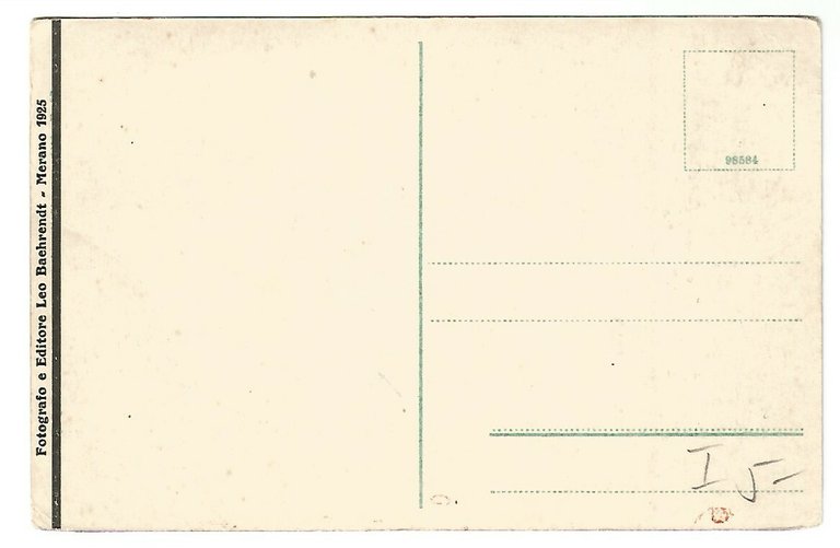 CARTOLINA Merano vegetazione della passeggiata gilf 1925 Vintage Postcard Carte
