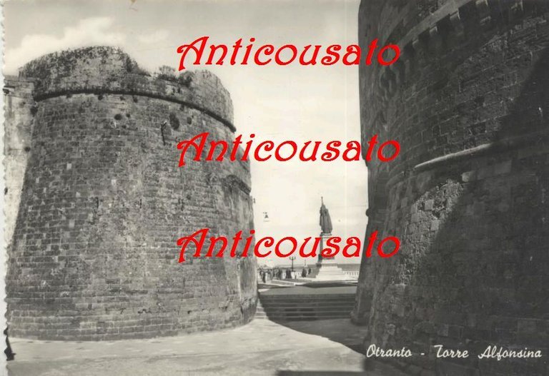 cartolina OTRANTO TORRE ALFONSINA originale anni '50 edizioni Mariano Vintage | Immagine Gallery 1