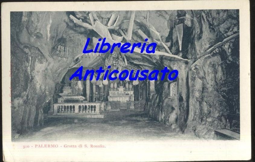 cartolina PALERMO GROTTA DI Santa ROSALIA originale anni '30 Vintage …