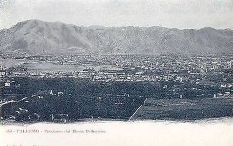 Cartolina PALERMO PANORAMA DAL MONTE PELLEGRINO Sandron 158 Originale Vintage