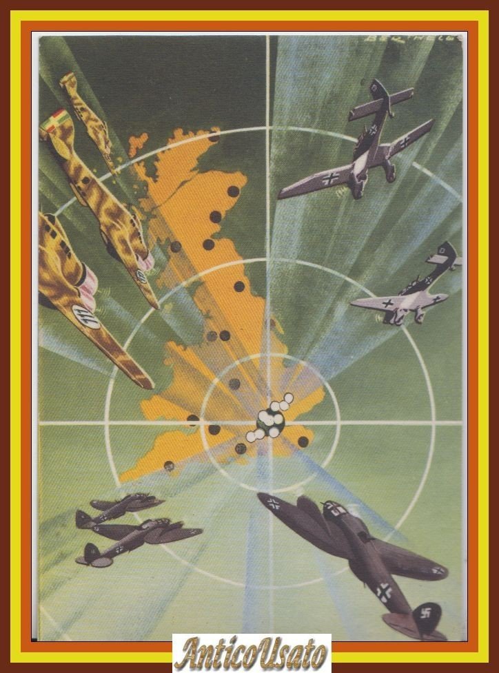 cartolina REGIA AERONAUTICA AVIAZIONE BATTAGLIA GRAN BRETAGNA 2 guerra mondiale