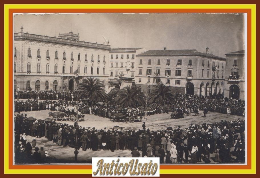 Cartolina SASSARI Cavalcata Sarda Traccas Piazza D'Italia 1929 Non Viaggiata | Immagine principale