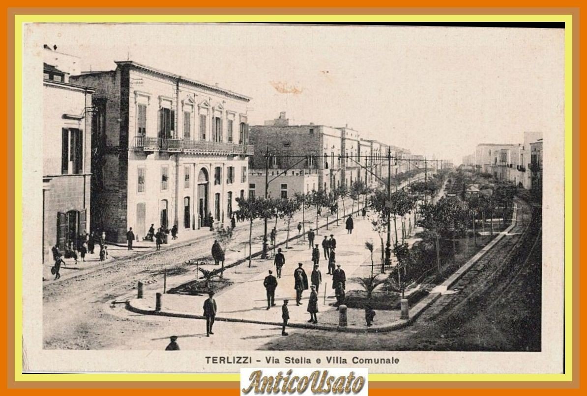 Cartolina TERLIZZI Via Stella e Villa Comunale Non viaggiata anni … | Immagine principale