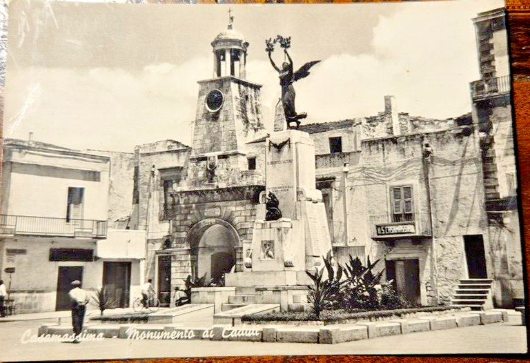 CASAMASSIMA Monumento ai Caduti Cartolina d'epoca Bari Vintage non viaggiata