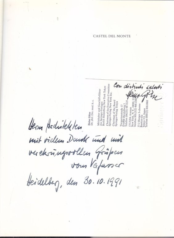 CASTEL DEL MONTE di Heinz Gotze Gestalt und Symbol der …