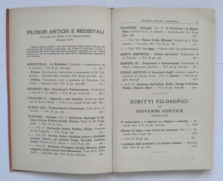 CATALOGO DELLA CASA EDITRICE GIUSEPPE LATERZA E FIGLI BARI 1939 …